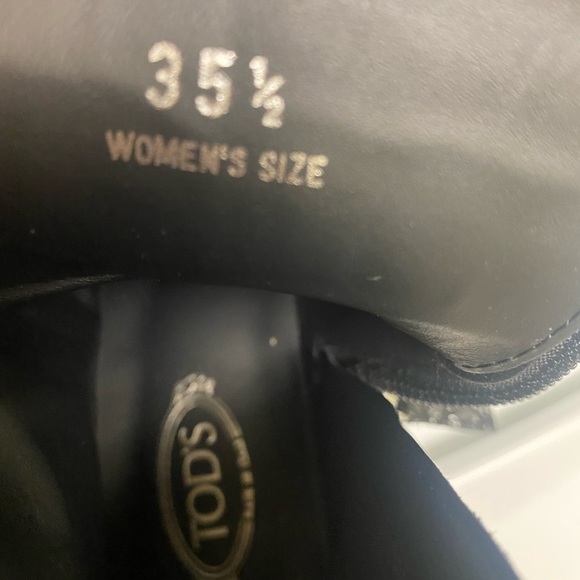 Tod's Ankle Boots Patent Croc-Embossed Black Leather 35.5 / US Size5.5 - Picture 9 of 10